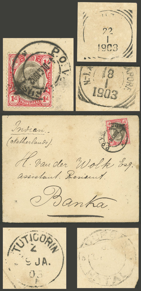 Lot 1426 - SOUTH AFRICA - TRANSVAAL postal history - Guillermo Jalil - Philatino Auction # 2419 WORLDWIDE + ARGENTINA: Special May auction Lot 1426 - SOUTH AFRICA - TRANSVAAL postal history - Guillermo Jalil - Philatino Auction # 2419 WORLDWIDE + ARGENTINA: Special May auction
