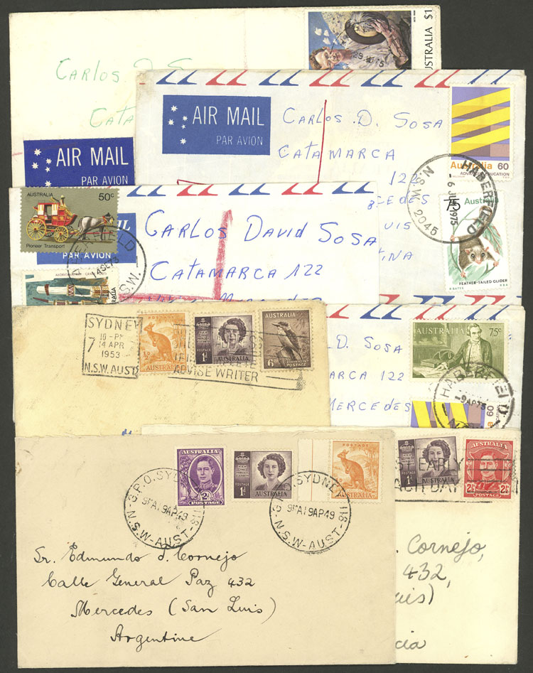 Lot 377 - Australia postal history -  Guillermo Jalil - Philatino Auction # 2419 WORLDWIDE + ARGENTINA: Special May auction