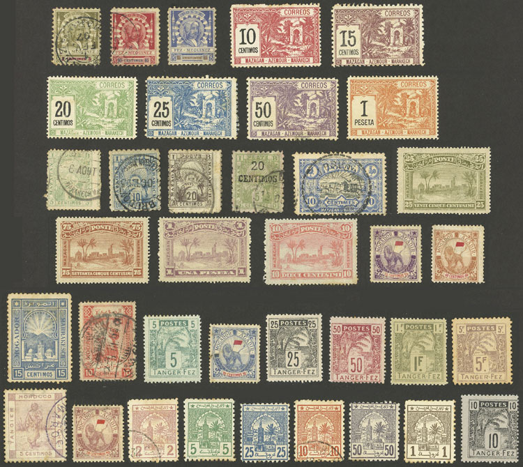 Lot 1191 - MOROCCO - LOCAL STAMPS Lots and Collections -  Guillermo Jalil - Philatino Auction # 2419 WORLDWIDE + ARGENTINA: Special May auction