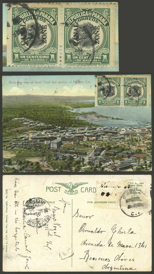 Lot 1249 - panama - canal postal history - Guillermo Jalil - Philatino Auction # 2419 WORLDWIDE + ARGENTINA: Special May auction Lot 1249 - panama - canal postal history - Guillermo Jalil - Philatino Auction # 2419 WORLDWIDE + ARGENTINA: Special May auction