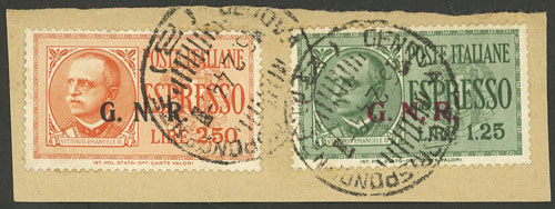 Lot 1118 - ITALIA - R.S.I. express stamps - Guillermo Jalil - Philatino Auction # 2419 WORLDWIDE + ARGENTINA: Special May auction Lot 1118 - ITALIA - R.S.I. express stamps - Guillermo Jalil - Philatino Auction # 2419 WORLDWIDE + ARGENTINA: Special May auction