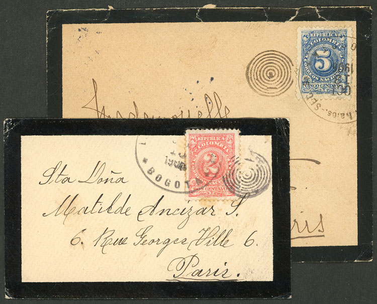 Lot 734 - Colombia postal history - Guillermo Jalil - Philatino Auction # 2419 WORLDWIDE + ARGENTINA: Special May auction Lot 734 - Colombia postal history - Guillermo Jalil - Philatino Auction # 2419 WORLDWIDE + ARGENTINA: Special May auction