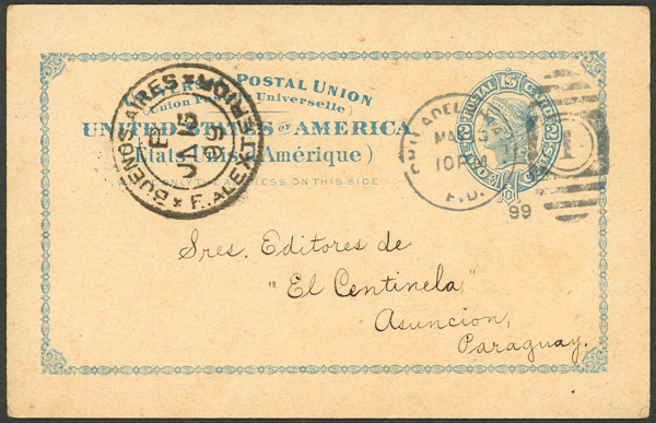 Lot 830 - united states postal history -  Guillermo Jalil - Philatino Auction # 2419 WORLDWIDE + ARGENTINA: Special May auction