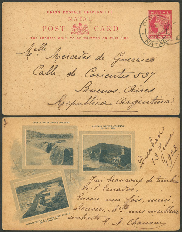 Lot 1421 - south africa Postal stationery - Guillermo Jalil - Philatino Auction # 2419 WORLDWIDE + ARGENTINA: Special May auction Lot 1421 - south africa Postal stationery - Guillermo Jalil - Philatino Auction # 2419 WORLDWIDE + ARGENTINA: Special May auction