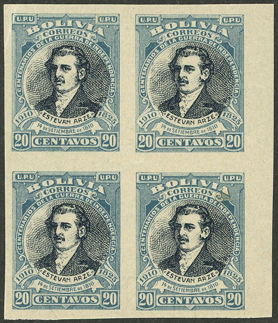 Lot 432 - bolivia general issues - Guillermo Jalil - Philatino Auction # 2419 WORLDWIDE + ARGENTINA: Special May auction Lot 432 - bolivia general issues - Guillermo Jalil - Philatino Auction # 2419 WORLDWIDE + ARGENTINA: Special May auction