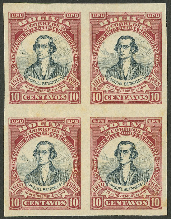Lot 431 - bolivia general issues - Guillermo Jalil - Philatino Auction # 2419 WORLDWIDE + ARGENTINA: Special May auction Lot 431 - bolivia general issues - Guillermo Jalil - Philatino Auction # 2419 WORLDWIDE + ARGENTINA: Special May auction