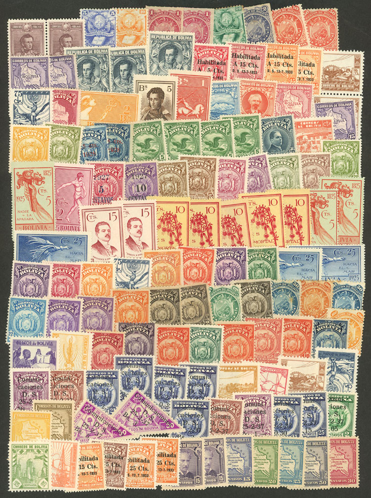 Lot 456 - bolivia Lots and Collections - Guillermo Jalil - Philatino Auction # 2419 WORLDWIDE + ARGENTINA: Special May auction Lot 456 - bolivia Lots and Collections - Guillermo Jalil - Philatino Auction # 2419 WORLDWIDE + ARGENTINA: Special May auction