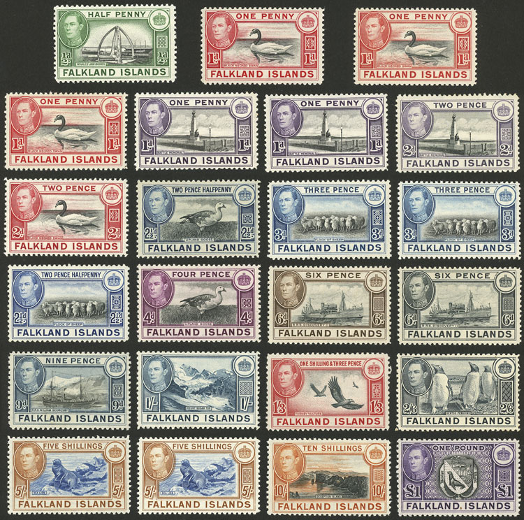 Lot 1156 - falkland islands/malvinas general issues -  Guillermo Jalil - Philatino Auction # 2419 WORLDWIDE + ARGENTINA: Special May auction