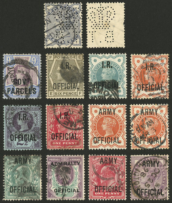 Lot 925 - Great Britain official stamps - Guillermo Jalil - Philatino Auction # 2419 WORLDWIDE + ARGENTINA: Special May auction Lot 925 - Great Britain official stamps - Guillermo Jalil - Philatino Auction # 2419 WORLDWIDE + ARGENTINA: Special May auction