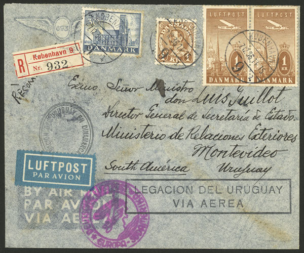 Lot 781 - Denmark postal history - Guillermo Jalil - Philatino Auction # 2419 WORLDWIDE + ARGENTINA: Special May auction Lot 781 - Denmark postal history - Guillermo Jalil - Philatino Auction # 2419 WORLDWIDE + ARGENTINA: Special May auction