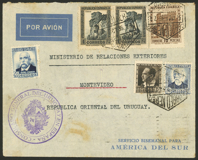 Lot 803 - Spain postal history - Guillermo Jalil - Philatino Auction # 2419 WORLDWIDE + ARGENTINA: Special May auction Lot 803 - Spain postal history - Guillermo Jalil - Philatino Auction # 2419 WORLDWIDE + ARGENTINA: Special May auction