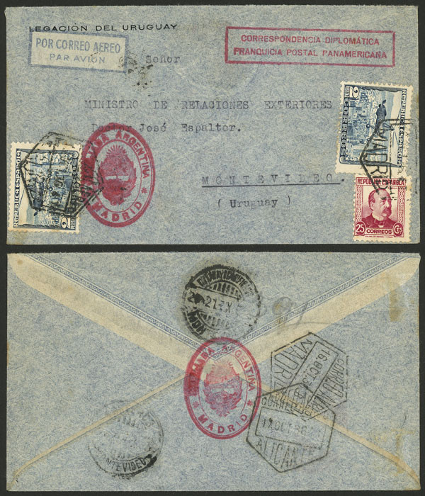 Lot 802 - Spain postal history - Guillermo Jalil - Philatino Auction # 2419 WORLDWIDE + ARGENTINA: Special May auction Lot 802 - Spain postal history - Guillermo Jalil - Philatino Auction # 2419 WORLDWIDE + ARGENTINA: Special May auction