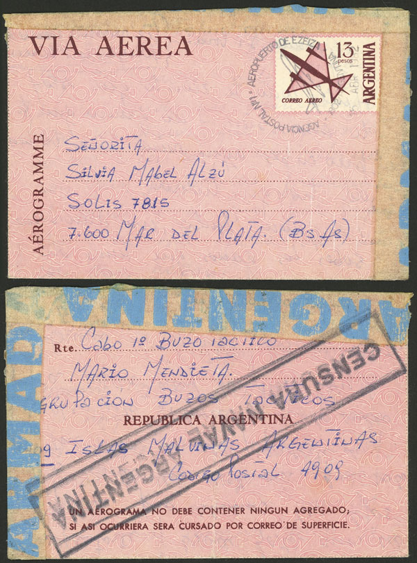 Lot 1165 - falkland islands/malvinas postal history -  Guillermo Jalil - Philatino Auction # 2419 WORLDWIDE + ARGENTINA: Special May auction