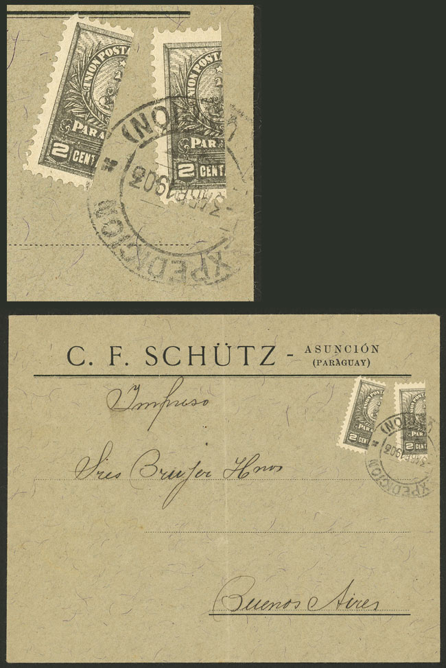 Lot 1264 - Paraguay postal history - Guillermo Jalil - Philatino Auction # 2419 WORLDWIDE + ARGENTINA: Special May auction Lot 1264 - Paraguay postal history - Guillermo Jalil - Philatino Auction # 2419 WORLDWIDE + ARGENTINA: Special May auction