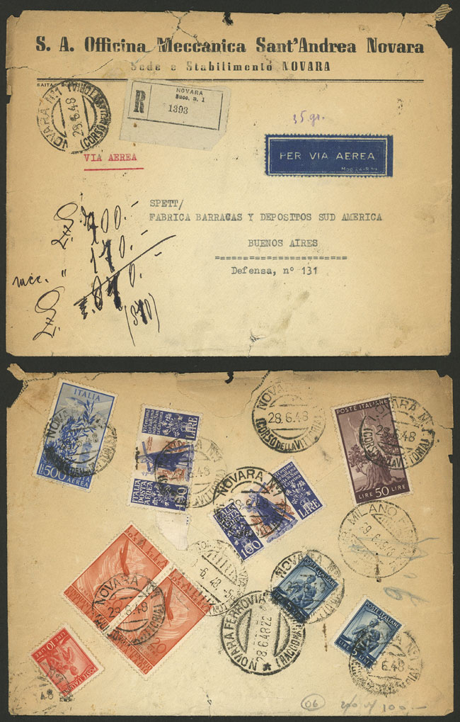 Lot 1085 - Italy postal history -  Guillermo Jalil - Philatino Auction # 2419 WORLDWIDE + ARGENTINA: Special May auction