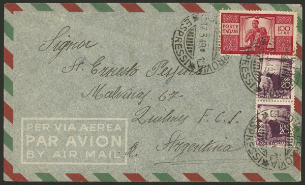 Lot 1089 - Italy postal history -  Guillermo Jalil - Philatino Auction # 2419 WORLDWIDE + ARGENTINA: Special May auction