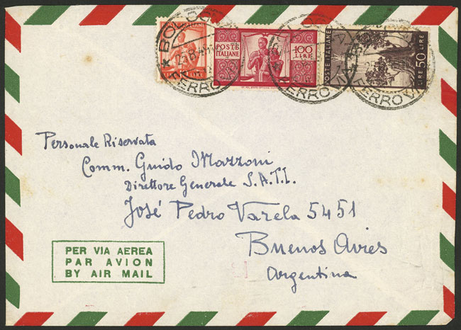 Lot 1091 - Italy postal history -  Guillermo Jalil - Philatino Auction # 2419 WORLDWIDE + ARGENTINA: Special May auction