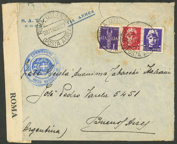 Lot 1064 - Italy postal history -  Guillermo Jalil - Philatino Auction # 2419 WORLDWIDE + ARGENTINA: Special May auction