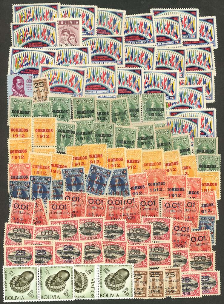 Lot 463 - bolivia Lots and Collections - Guillermo Jalil - Philatino Auction # 2419 WORLDWIDE + ARGENTINA: Special May auction Lot 463 - bolivia Lots and Collections - Guillermo Jalil - Philatino Auction # 2419 WORLDWIDE + ARGENTINA: Special May auction