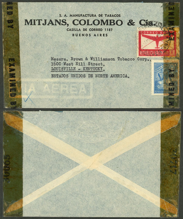 Lot 240 - Argentina postal history - Guillermo Jalil - Philatino Auction # 2419 WORLDWIDE + ARGENTINA: Special May auction Lot 240 - Argentina postal history - Guillermo Jalil - Philatino Auction # 2419 WORLDWIDE + ARGENTINA: Special May auction