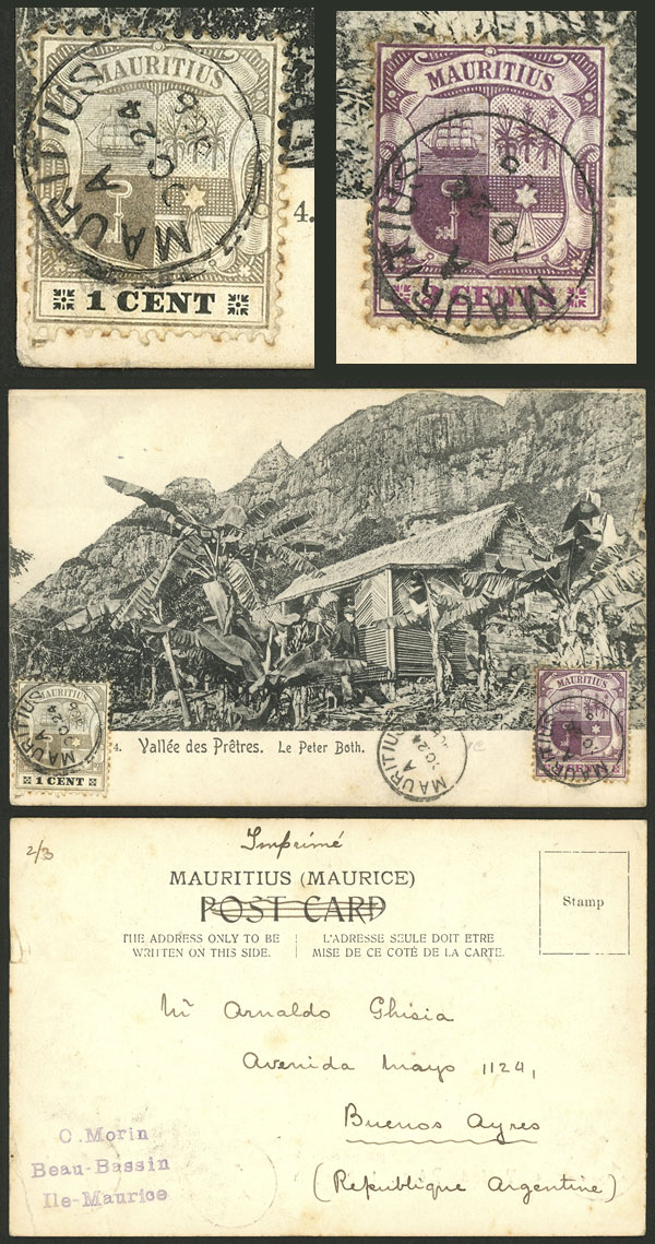 Lot 1197 - Mauritius postal history - Guillermo Jalil - Philatino Auction # 2419 WORLDWIDE + ARGENTINA: Special May auction Lot 1197 - Mauritius postal history - Guillermo Jalil - Philatino Auction # 2419 WORLDWIDE + ARGENTINA: Special May auction