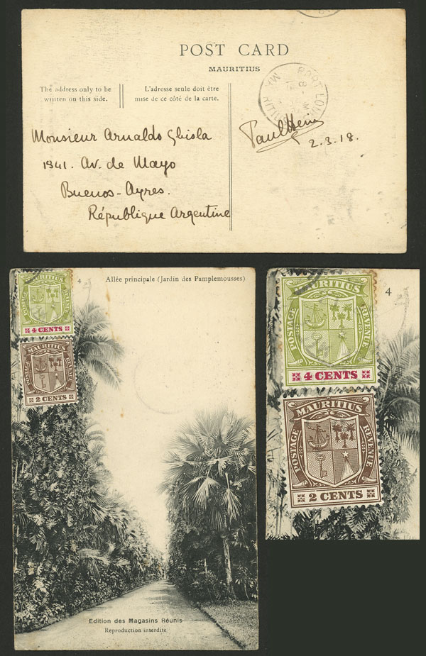 Lot 1199 - Mauritius postal history - Guillermo Jalil - Philatino Auction # 2419 WORLDWIDE + ARGENTINA: Special May auction Lot 1199 - Mauritius postal history - Guillermo Jalil - Philatino Auction # 2419 WORLDWIDE + ARGENTINA: Special May auction