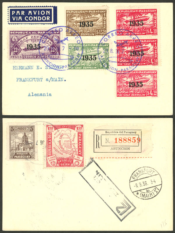 Lot 1305 - Paraguay postal history - Guillermo Jalil - Philatino Auction # 2419 WORLDWIDE + ARGENTINA: Special May auction Lot 1305 - Paraguay postal history - Guillermo Jalil - Philatino Auction # 2419 WORLDWIDE + ARGENTINA: Special May auction