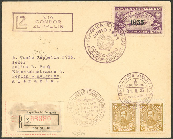 Lot 1303 - Paraguay postal history - Guillermo Jalil - Philatino Auction # 2419 WORLDWIDE + ARGENTINA: Special May auction Lot 1303 - Paraguay postal history - Guillermo Jalil - Philatino Auction # 2419 WORLDWIDE + ARGENTINA: Special May auction