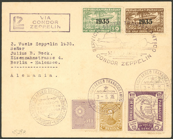 Lot 1301 - Paraguay postal history - Guillermo Jalil - Philatino Auction # 2419 WORLDWIDE + ARGENTINA: Special May auction Lot 1301 - Paraguay postal history - Guillermo Jalil - Philatino Auction # 2419 WORLDWIDE + ARGENTINA: Special May auction