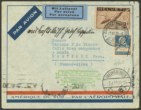 Lot 1458 - Switzerland postal history - Guillermo Jalil - Philatino Auction # 2419 WORLDWIDE + ARGENTINA: Special May auction Lot 1458 - Switzerland postal history - Guillermo Jalil - Philatino Auction # 2419 WORLDWIDE + ARGENTINA: Special May auction