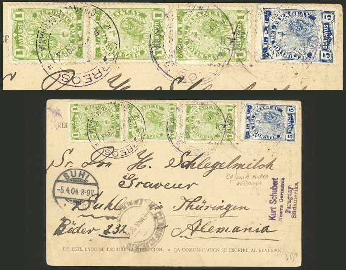 Lot 1266 - Paraguay postal history - Guillermo Jalil - Philatino Auction # 2419 WORLDWIDE + ARGENTINA: Special May auction Lot 1266 - Paraguay postal history - Guillermo Jalil - Philatino Auction # 2419 WORLDWIDE + ARGENTINA: Special May auction