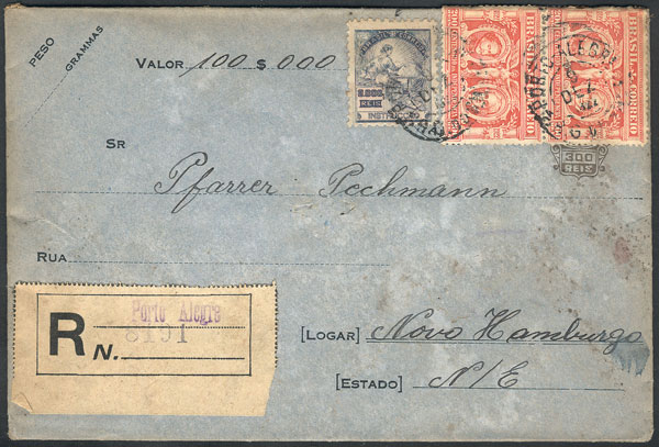 Lot 517 - brazil postal history - Guillermo Jalil - Philatino Auction # 2419 WORLDWIDE + ARGENTINA: Special May auction Lot 517 - brazil postal history - Guillermo Jalil - Philatino Auction # 2419 WORLDWIDE + ARGENTINA: Special May auction