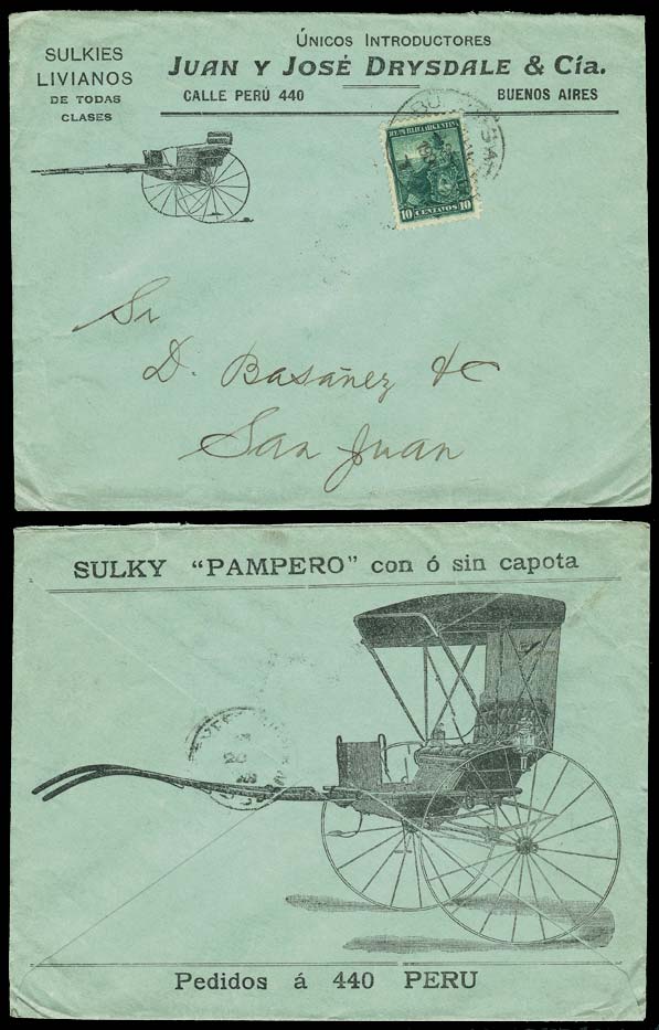 Lot 213 - Argentina postal history - Guillermo Jalil - Philatino Auction # 2419 WORLDWIDE + ARGENTINA: Special May auction Lot 213 - Argentina postal history - Guillermo Jalil - Philatino Auction # 2419 WORLDWIDE + ARGENTINA: Special May auction