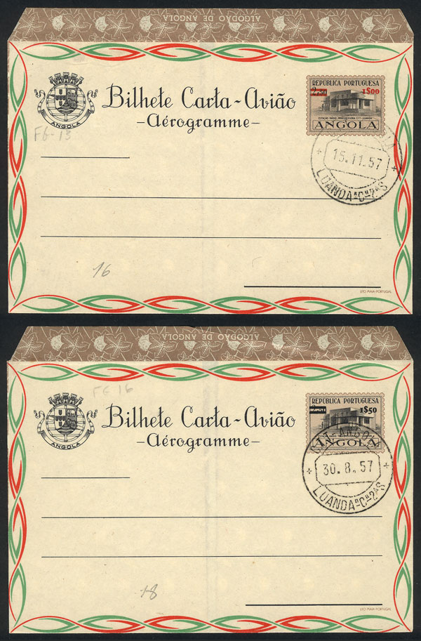 Lot 109 - angola Postal stationery - Guillermo Jalil - Philatino Auction # 2419 WORLDWIDE + ARGENTINA: Special May auction Lot 109 - angola Postal stationery - Guillermo Jalil - Philatino Auction # 2419 WORLDWIDE + ARGENTINA: Special May auction