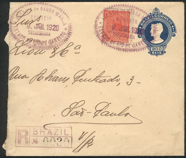 Lot 513 - brazil postal history - Guillermo Jalil - Philatino Auction # 2419 WORLDWIDE + ARGENTINA: Special May auction Lot 513 - brazil postal history - Guillermo Jalil - Philatino Auction # 2419 WORLDWIDE + ARGENTINA: Special May auction