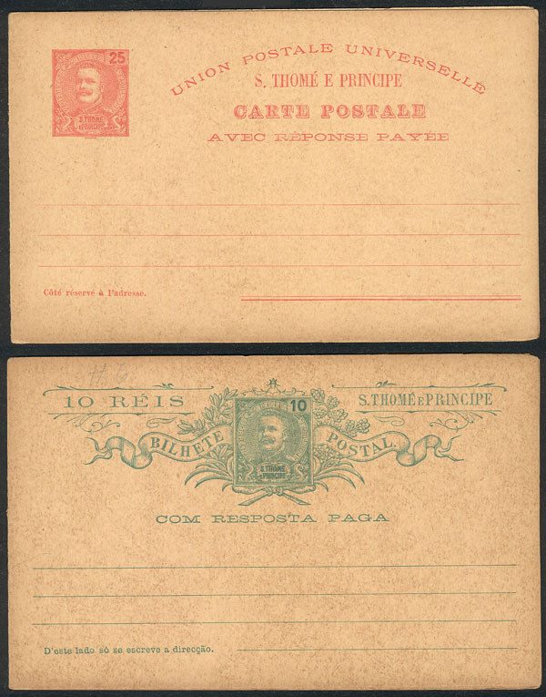 Lot 1413 - sao tome and principe Postal stationery - Guillermo Jalil - Philatino Auction # 2419 WORLDWIDE + ARGENTINA: Special May auction Lot 1413 - sao tome and principe Postal stationery - Guillermo Jalil - Philatino Auction # 2419 WORLDWIDE + ARGENTINA: Special May auction