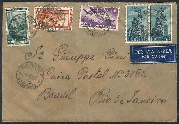 Lot 1098 - Italy postal history -  Guillermo Jalil - Philatino Auction # 2419 WORLDWIDE + ARGENTINA: Special May auction