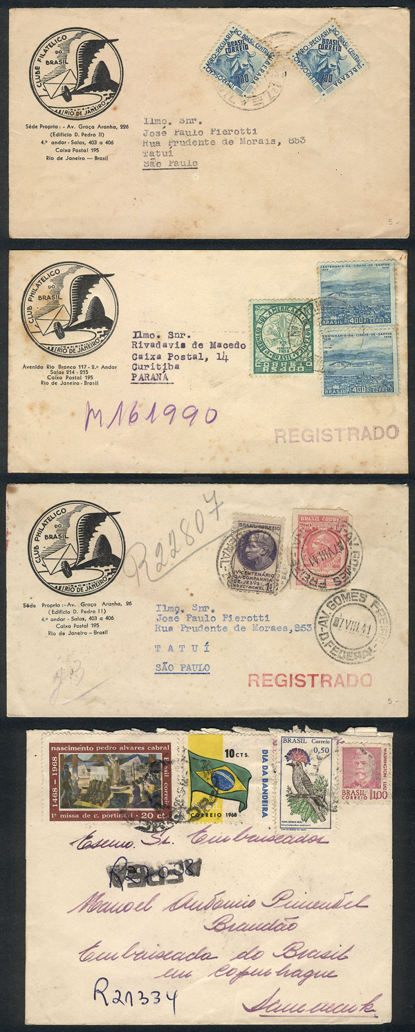 Lot 586 - brazil postal history -  Guillermo Jalil - Philatino Auction # 2419 WORLDWIDE + ARGENTINA: Special May auction