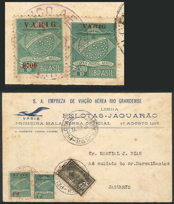 Lot 522 - brazil postal history - Guillermo Jalil - Philatino Auction # 2419 WORLDWIDE + ARGENTINA: Special May auction Lot 522 - brazil postal history - Guillermo Jalil - Philatino Auction # 2419 WORLDWIDE + ARGENTINA: Special May auction