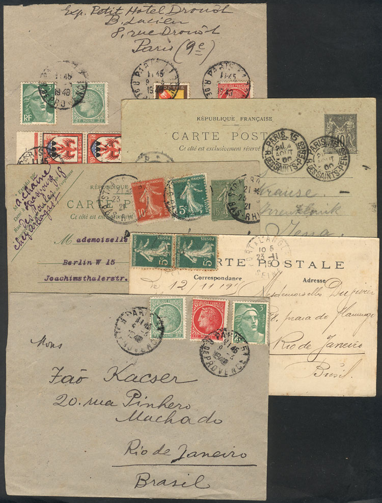Lot 894 - France postal history - Guillermo Jalil - Philatino Auction # 2419 WORLDWIDE + ARGENTINA: Special May auction Lot 894 - France postal history - Guillermo Jalil - Philatino Auction # 2419 WORLDWIDE + ARGENTINA: Special May auction
