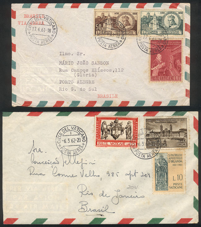Lot 1546 - vatican postal history - Guillermo Jalil - Philatino Auction # 2419 WORLDWIDE + ARGENTINA: Special May auction Lot 1546 - vatican postal history - Guillermo Jalil - Philatino Auction # 2419 WORLDWIDE + ARGENTINA: Special May auction