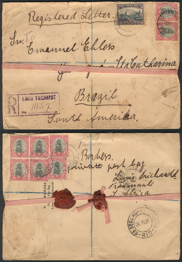 Lot 1419 - south africa postal history - Guillermo Jalil - Philatino Auction # 2419 WORLDWIDE + ARGENTINA: Special May auction Lot 1419 - south africa postal history - Guillermo Jalil - Philatino Auction # 2419 WORLDWIDE + ARGENTINA: Special May auction