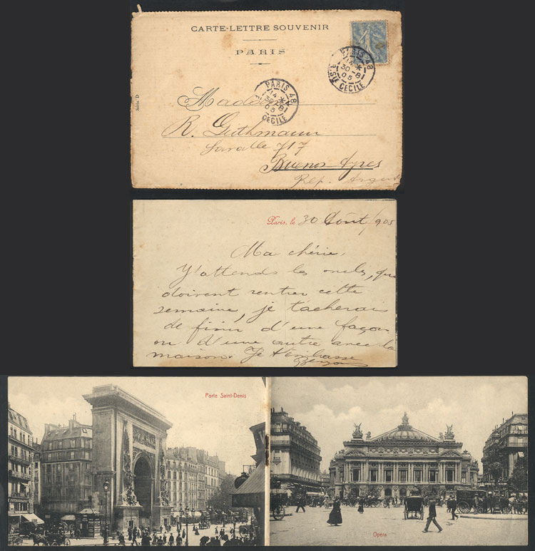 Lot 897 - France postal history - Guillermo Jalil - Philatino Auction # 2419 WORLDWIDE + ARGENTINA: Special May auction Lot 897 - France postal history - Guillermo Jalil - Philatino Auction # 2419 WORLDWIDE + ARGENTINA: Special May auction