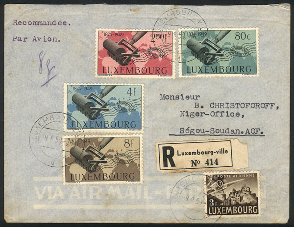 Lot 1144 - Luxembourg postal history - Guillermo Jalil - Philatino Auction # 2419 WORLDWIDE + ARGENTINA: Special May auction Lot 1144 - Luxembourg postal history - Guillermo Jalil - Philatino Auction # 2419 WORLDWIDE + ARGENTINA: Special May auction
