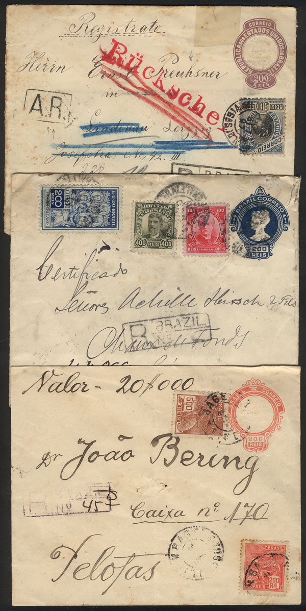 Lot 503 - brazil postal history - Guillermo Jalil - Philatino Auction # 2419 WORLDWIDE + ARGENTINA: Special May auction Lot 503 - brazil postal history - Guillermo Jalil - Philatino Auction # 2419 WORLDWIDE + ARGENTINA: Special May auction