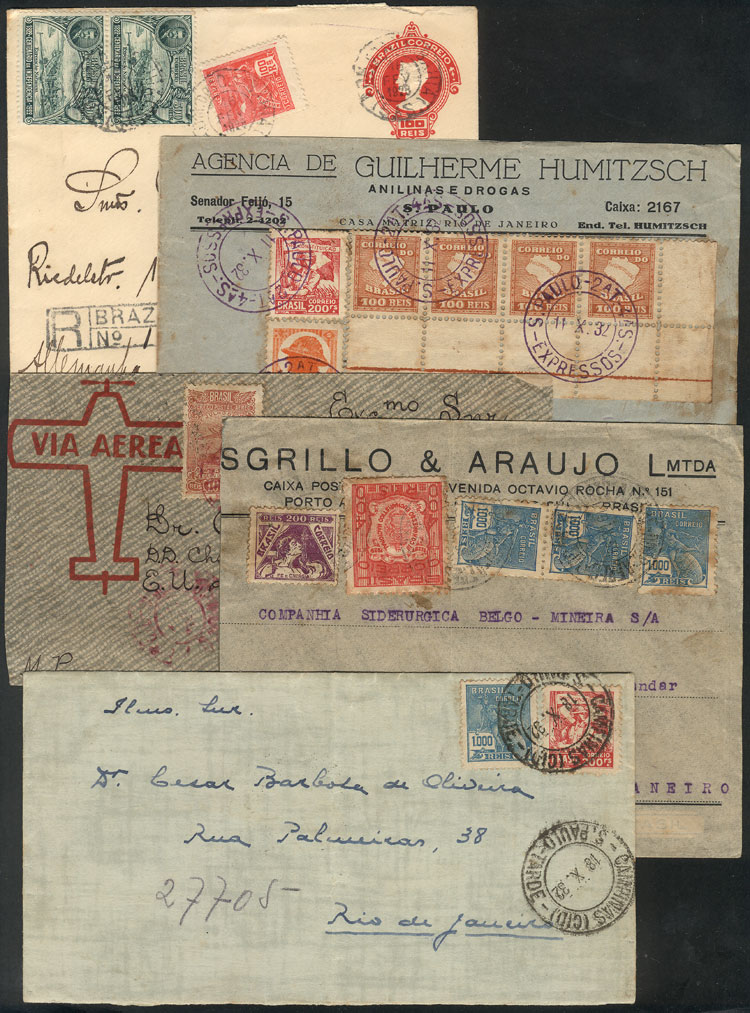 Lot 518 - brazil postal history - Guillermo Jalil - Philatino Auction # 2419 WORLDWIDE + ARGENTINA: Special May auction Lot 518 - brazil postal history - Guillermo Jalil - Philatino Auction # 2419 WORLDWIDE + ARGENTINA: Special May auction