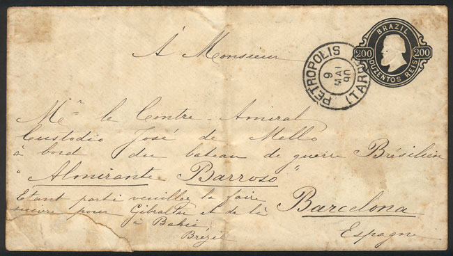 Lot 499 - brazil postal history -  Guillermo Jalil - Philatino Auction # 2419 WORLDWIDE + ARGENTINA: Special May auction