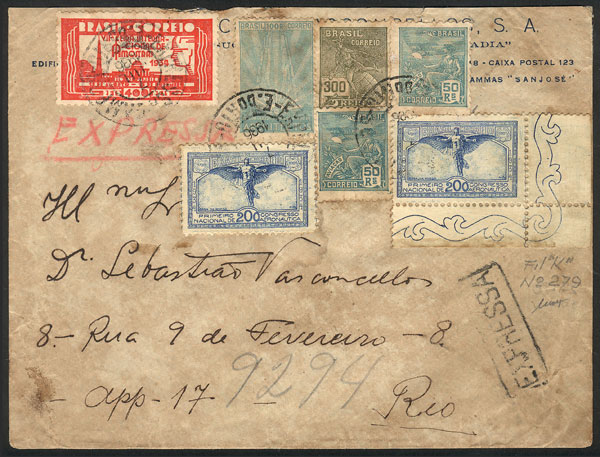 Lot 573 - brazil postal history - Guillermo Jalil - Philatino Auction # 2419 WORLDWIDE + ARGENTINA: Special May auction Lot 573 - brazil postal history - Guillermo Jalil - Philatino Auction # 2419 WORLDWIDE + ARGENTINA: Special May auction