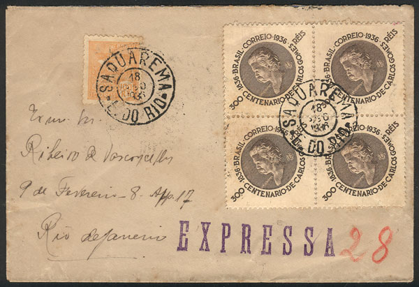 Lot 575 - brazil postal history - Guillermo Jalil - Philatino Auction # 2419 WORLDWIDE + ARGENTINA: Special May auction Lot 575 - brazil postal history - Guillermo Jalil - Philatino Auction # 2419 WORLDWIDE + ARGENTINA: Special May auction