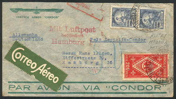 Lot 568 - brazil postal history - Guillermo Jalil - Philatino Auction # 2419 WORLDWIDE + ARGENTINA: Special May auction Lot 568 - brazil postal history - Guillermo Jalil - Philatino Auction # 2419 WORLDWIDE + ARGENTINA: Special May auction